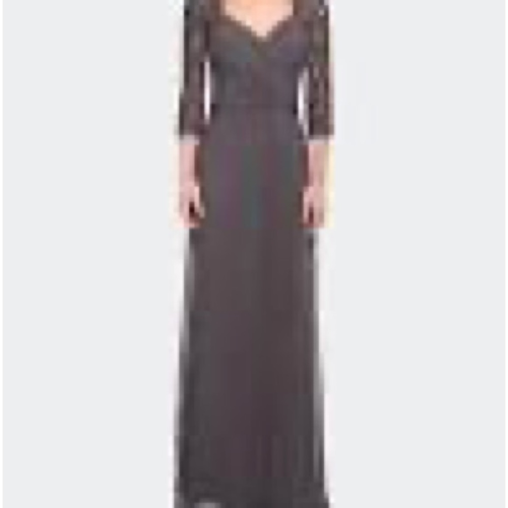 La Femme gray evening/MOB gown